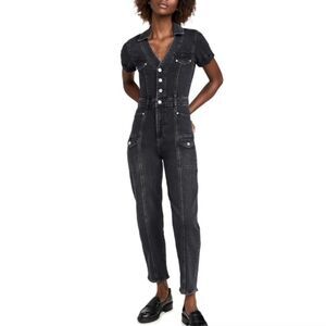 PAIGE Black Denim Jumpsuit